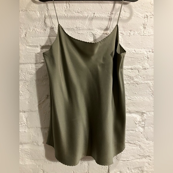 Vince Tops - VINCE Olive Silk Camisol